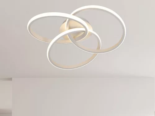 LED mennyezeti lámpa 70W, 5000 lm, 3000K–6500K, dimmelhető, IP20, fém-szilikon kör - TA1328/W