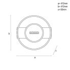 LED mennyezeti lámpa 60W, 4500 lm, 3000K–6500K, IP20, fém-akril kör - TA1330/WB