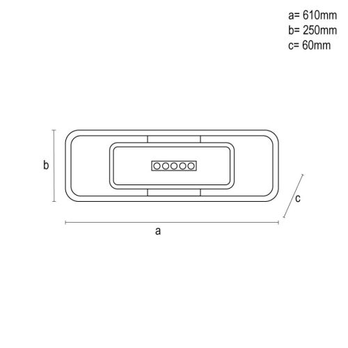LED mennyezeti lámpa 75W, 6600 lm, 3000K–6500K, IP20, fém-akril - TA1331/WB