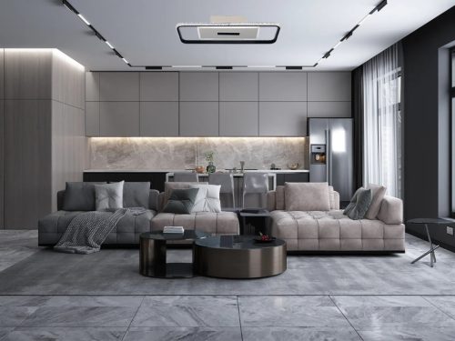 LED mennyezeti lámpa 75W, 6600 lm, 3000K–6500K, IP20, fém-akril - TA1331/WB