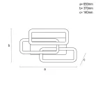 LED mennyezeti lámpa 90W, 6000 lm, 3000K–6500K, IP20, fém-akril - TA1338/B