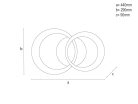 LED kör mennyezeti lámpa 35W 440x290x90 mm 3000K-6500K IP20 - TA1339/B