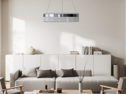 LED dizájn függesztett mennyezeti lámpa 90W, 7200 lm, 3000K-6500K, dimmelhető, IP20 - TA2300/CH