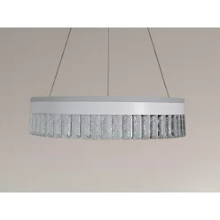   LED dizájn függesztett mennyezeti lámpa 90W, 7200 lm, 3000K-6500K, dimmelhető, IP20 - TA2300/W