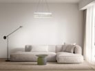 LED dizájn függesztett mennyezeti lámpa 90W, 7200 lm, 3000K-6500K, dimmelhető, IP20 - TA2300/W