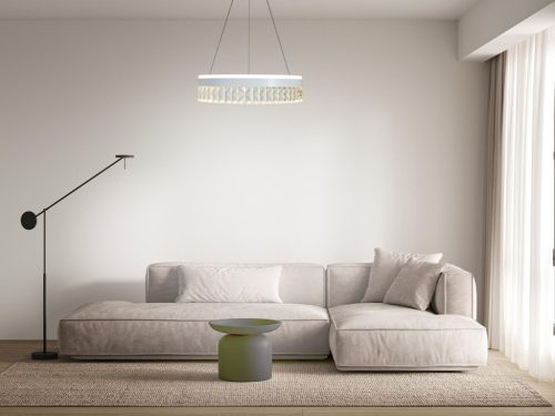 LED dizájn függesztett mennyezeti lámpa 90W, 7200 lm, 3000K-6500K, dimmelhető, IP20 - TA2300/W