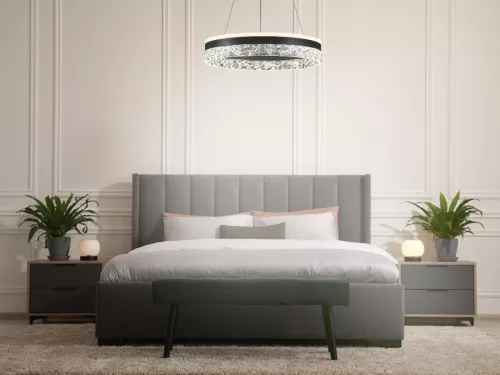 LED dizájn mennyezeti lámpa 80W 6400lm dimmelhető 3000K-6500K IP20 fém akril - TA2301/B