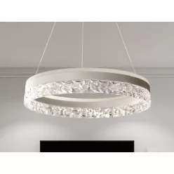   LED dizájn mennyezeti lámpa 80W dimmelhető 6400lm 3000K-6500K IP20 fém akril - TA2301/W