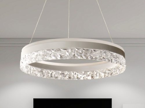 LED dizájn mennyezeti lámpa 80W dimmelhető 6400lm 3000K-6500K IP20 fém akril - TA2301/W