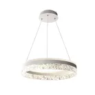 LED dizájn mennyezeti lámpa 80W dimmelhető 6400lm 3000K-6500K IP20 fém akril - TA2301/W