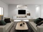 LED dizájn mennyezeti lámpa 80W dimmelhető 6400lm 3000K-6500K IP20 fém akril - TA2301/W