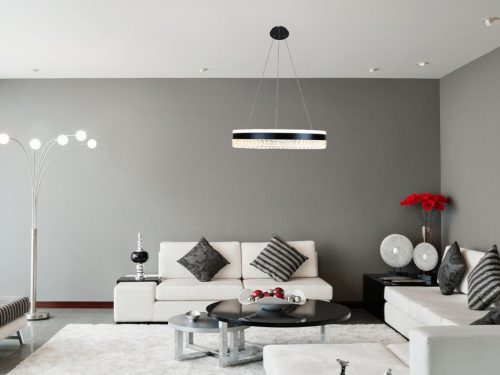 LED mennyezeti kristálycsillár 80W 7500lm 3000K-6500K IP20 499x80 mm - TA2302/B