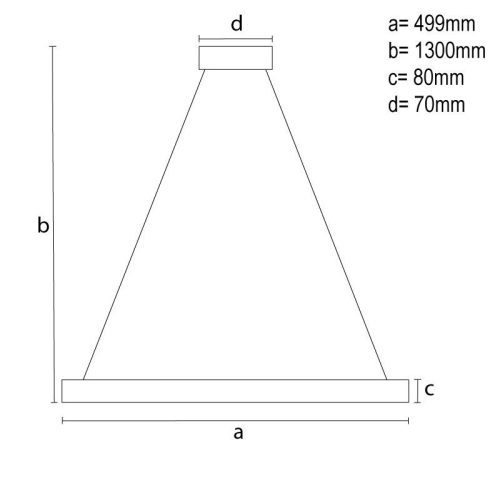 LED mennyezeti kristálycsillár 80W 7500lm 3000K-6500K IP20 499x80 mm - TA2302/B