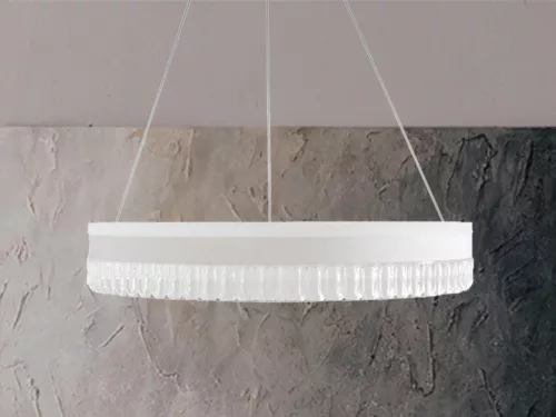 LED mennyezeti kristálycsillár 80W 7500lm 3000K-6500K IP20 Ø499x80 mm - TA2302/W