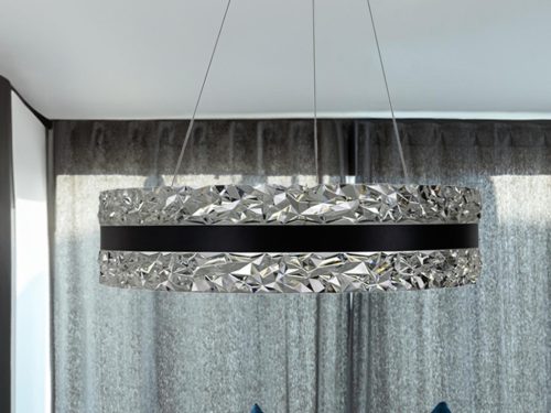 LED függesztett kristálycsillár 80W 7500lm 3000K-6500K IP20 Ø499x120 mm - TA2303/B
