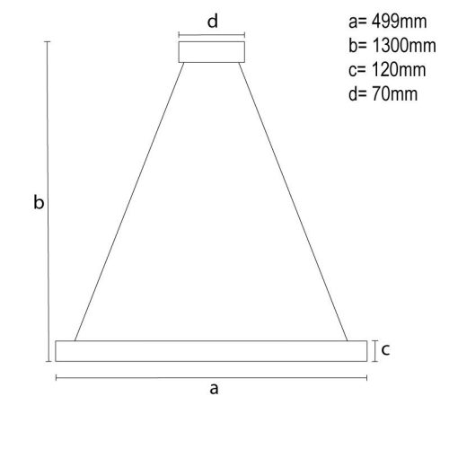 LED függesztett kristálycsillár 80W 7500lm 3000K-6500K IP20 Ø499x120 mm - TA2303/B