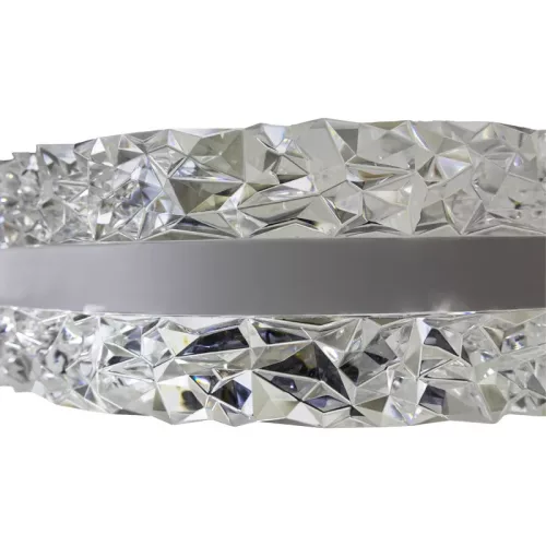 LED függesztett kristálycsillár 80W 7500lm 3000K-6500K IP20 Ø499x120 mm - TA2303/W