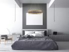 LED függesztett kristálycsillár 80W 7500lm 3000K-6500K IP20 Ø499x120 mm - TA2303/W