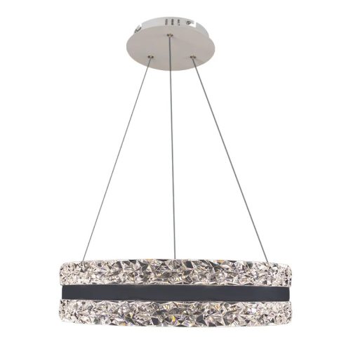 LED függesztett kristálycsillár 80W 7500lm 3000K-6500K IP20 Ø499x120 mm - TA2303/W