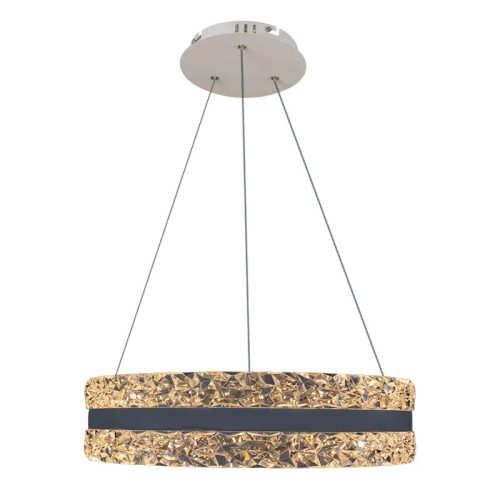 LED függesztett kristálycsillár 80W 7500lm 3000K-6500K IP20 Ø499x120 mm - TA2303/W