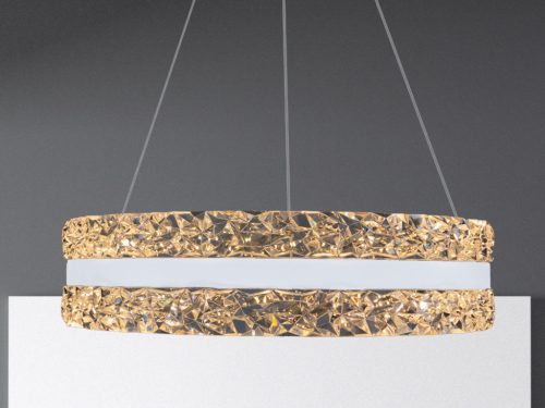 LED függesztett kristálycsillár 80W 7500lm 3000K-6500K IP20 Ø499x120 mm - TA2303/W