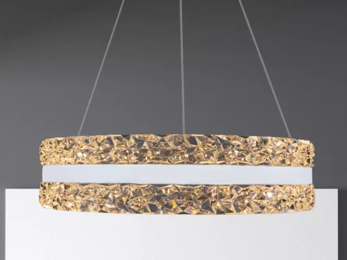 LED függesztett kristálycsillár 80W 7500lm 3000K-6500K IP20 Ø499x120 mm - TA2303/W