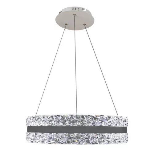 LED függesztett kristálycsillár 80W 7500lm 3000K-6500K IP20 Ø499x120 mm - TA2303/W