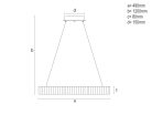 LED dizájn függesztett lámpa 75W 5800lm 3000K-6500K IP20 - TA2304/B