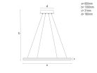 LED dizájn függesztett lámpa 55W 2500lm 3000K-6500K IP20 - TA2305/B