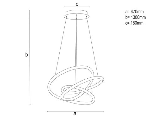 LED dizájn függesztett lámpa 90W 8100lm 3000K-6500K IP20 - TA2307/W
