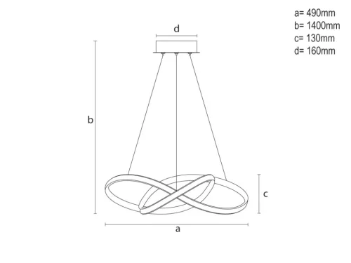 LED dizájn függesztett lámpa 65W, 5000lm, 3000K–6500K, IP20 – TA2310/W