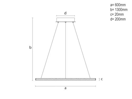LED dizájn függesztett lámpa 90W, 7600lm, 3000K–6500K, IP20 – TA2313/W