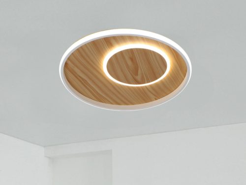 LED dizájn mennyezeti lámpa 65W, 5200lm, 3000-6500K CCT, dimmelhető, RF távirányítóval, IP20 - TB130