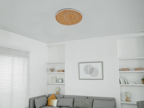 LED dizájn mennyezeti lámpa 65W, 5200lm, 3000-6500K CCT, dimmelhető, RF távirányítóval, IP20 - TB130