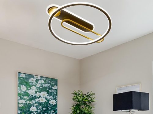 LED dizájn mennyezeti lámpa 60W, 499x450x68 mm, 3000K-6500K, IP20 - TB1306/BG