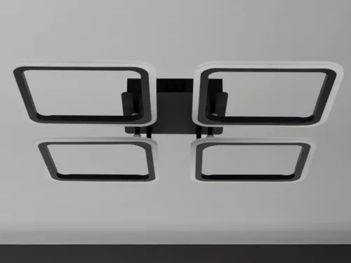 LED négyzet mennyezeti lámpa 95W 550x550x70 mm 3000K-6500K IP20 - TB1312/B