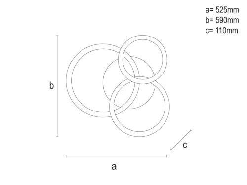 LED négyzet mennyezeti lámpa 90W 525x590x110 mm 3000K-6500K IP20 - TB1313/B
