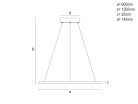 LED kör függesztett lámpa 32W 600x1200 mm 3000K-6500K IP20 - TB2300/W