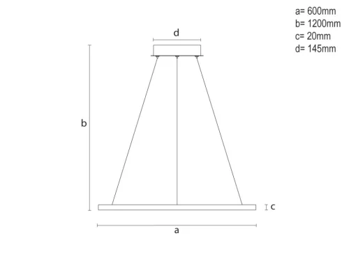 LED kör függesztett lámpa 32W 600x1200 mm 3000K-6500K IP20 - TB2300/W