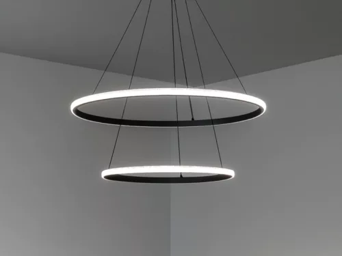 LED kör függesztett lámpa 55W 400+600x1200 mm 3000K-6500K IP20 - TB2301/B