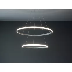   LED kör függesztett lámpa 55W 400+600x1200 mm 3000K-6500K IP20 - TB2301/W