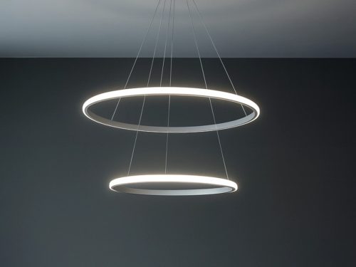 LED kör függesztett lámpa 55W 400+600x1200 mm 3000K-6500K IP20 - TB2301/W