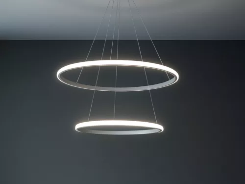 LED kör függesztett lámpa 55W 400+600x1200 mm 3000K-6500K IP20 - TB2301/W