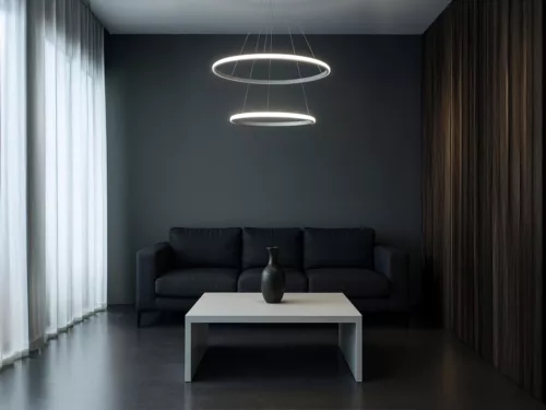 LED kör függesztett lámpa 55W 400+600x1200 mm 3000K-6500K IP20 - TB2301/W