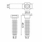 Kábelkötegelő tartó 8 mm fekete PA 6.6 - TH01