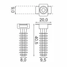 Kábelkötegelő tartó 8 mm fekete PA 6.6 - TH01