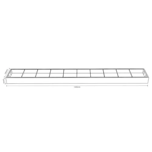 LED fénycső armatúra 2x T8 36W 150x1200 mm IP20 - TL301B
