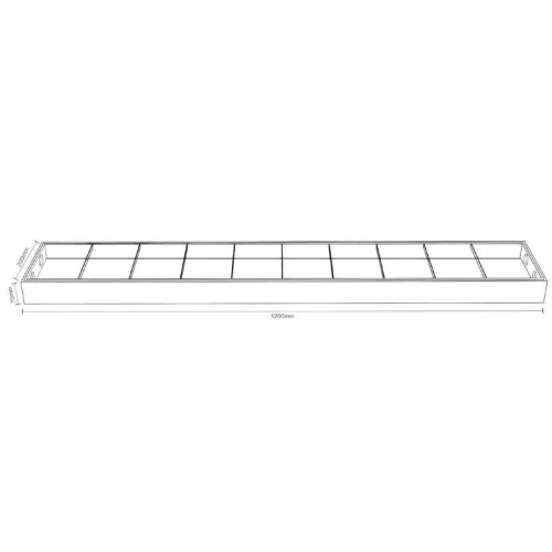 LED fénycső armatúra 2 x T8 36W 200x1200 mm IP20 - TL302B