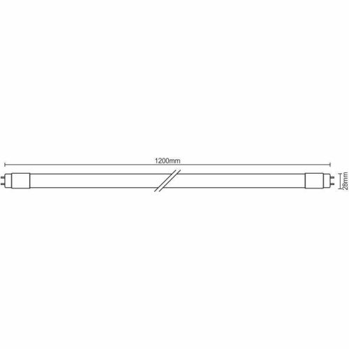 LED Fénycső 18W 1870lm Hideg fehér 6500K Opál G13 1200mm - TLS202