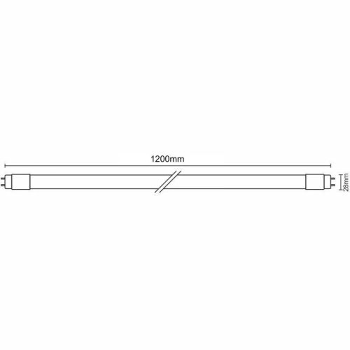 LED Fénycső T8 18W, 1200 mm, 6500K hideg fehér, G13 foglalat - TLS302/25